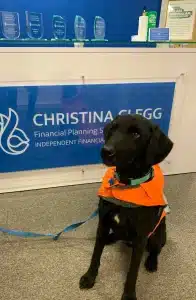 Charlie the dog, Christina Clegg's newest recruit